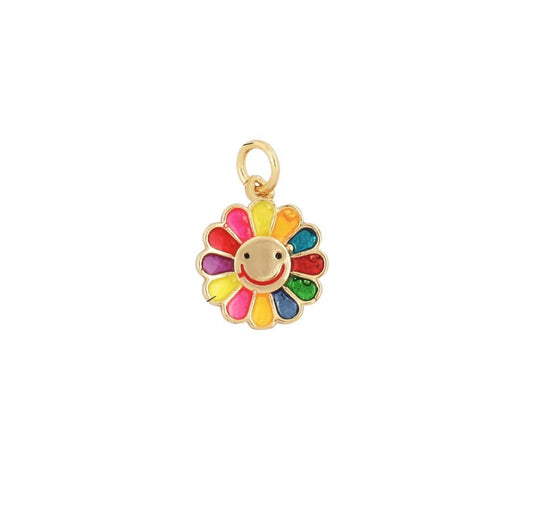 Smiley flower charm