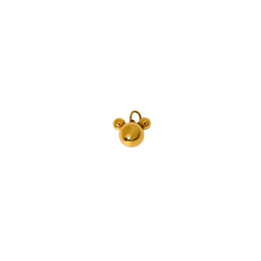 Gold Mickey Mouse head charm